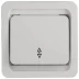 Выключатель СВЕТОЗАР &quot;ГАММА&quot; проходной одноклавишный, без подсветки, цвет белый, 10А/~250В SV-54137-W купить в Муравленко