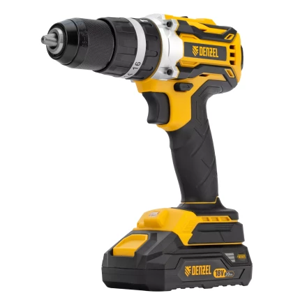 Дрель-шуруповерт аккумуляторная ударная бесщет Denzel CIDB-18-02, Li-Ion, 18 В 26145 купить в Муравленко