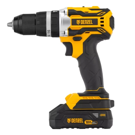 Дрель-шуруповерт аккумуляторная ударная бесщет Denzel CIDB-18-02, Li-Ion, 18 В 26145 купить в Муравленко