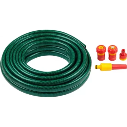 Набор поливочный GRINDA: Шланг 3/4&quot;x15 м, наконечник-распылитель, поливочная арматура 428497-3/4-15 купить в Муравленко