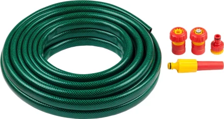 Набор поливочный GRINDA: Шланг 3/4&quot;x15 м, наконечник-распылитель, поливочная арматура 428497-3/4-15 купить в Муравленко