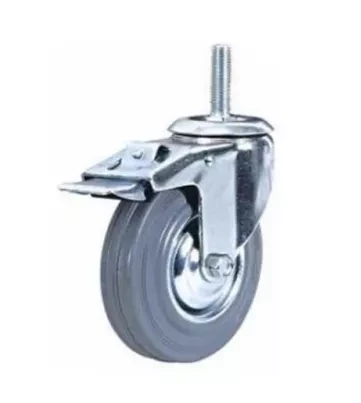 Колесо поворотное резина SCtb 63 160 мм с болтом и тормозом 1024433 купить в Муравленко