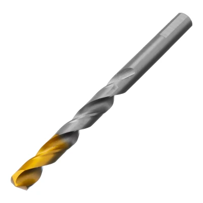 Сверло спиральное по металлу Denzel, 10 x 133 мм, Р6М5, Golden Tip, 718242