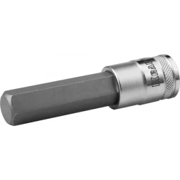 Торцовая бита-головка KRAFTOOL "INDUSTRIE QUALITAT", удлиненная, материал S2, HEX, сатинированная, 1/2", H17 27909-17_z01