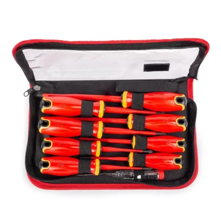 Набор диэлектрических отверток SLIM VDE КВТ НИО-2209, сталь S2, профиль SL, PH, PZ, 9 шт. (88935) купить в Муравленко