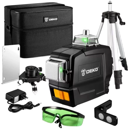Уровень лазерный DEKO DKLL12PG1 SET2, 065-0235, со штативом купить в Муравленко