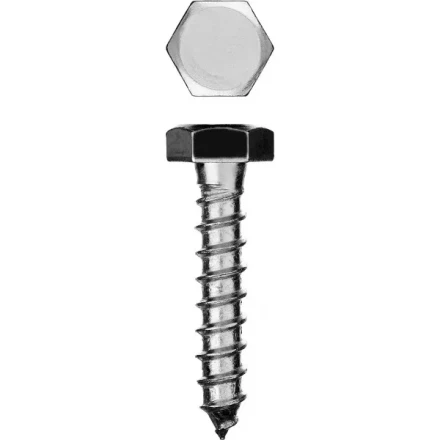 Шурупы ЗУБР &quot;МАСТЕР&quot; с шестигранной головкой, оцинкованные, 10x50мм, 2шт 300456-10-050 купить в Муравленко