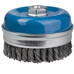 ЗУБР "ПРОФЕССИОНАЛ". Щетка чашечная усиленная для УШМ, плетеные пучки стальной проволоки 0,8мм, 120ммхМ14 35271-120_z02