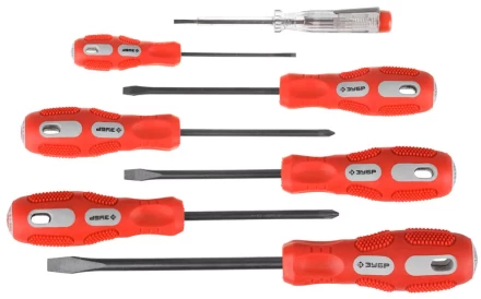 Набор отверток ЗУБР &quot;МАСТЕР&quot;, хром-ванадиевая сталь, эргономичная трехкомпонентная рукоятка, 7шт 25235-H7 купить в Муравленко