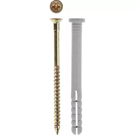 Дюбель-гвоздь ЗУБР полипропиленовый, цилиндрический бортик, 6 x 40 мм, 125 шт 4-301365-06-040 купить в Муравленко