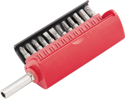 Набор бит, сталь S2, 12 шт, встроенный магнитный адаптер, в пласт. боксе  MATRIX MASTER 11314 купить в Муравленко