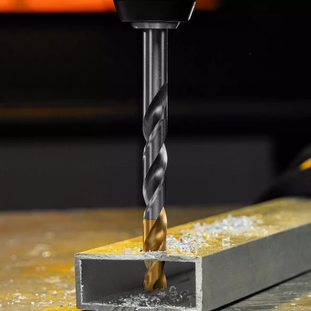 Сверло спиральное по металлу Denzel, 11 x 142 мм, Р6М5, Golden Tip, 718243 купить в Муравленко