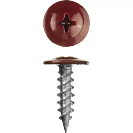 Саморезы ЗУБР с прессшайбой по листовому металлу до 0,9 мм, окрашенные в RAL-3005, PH2, 4,2х19 мм, 450шт 300191-42-019-3005 купить в Муравленко