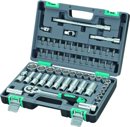 Набор инструментов 1/2  CrV пластиковый кейс 60  предметов STELS 14103 купить в Муравленко