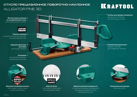 KRAFTOOL Alligator 3D, 600 мм, стусло прецизионное 15451-600 купить в Муравленко