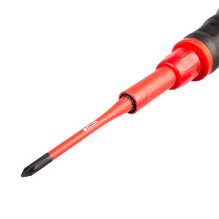 Диэлектрическая динамометрическая отвертка VDE КВТ НИО-3306 со сменными битами SLIM, 6 шт. (90952) купить в Муравленко