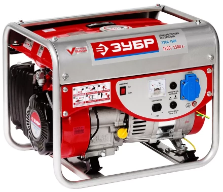 Электростанция ЗУБР бензиновая, 4-х тактная, ручной пуск, 220В, 1500Вт ЗЭСБ-1500 купить в Муравленко