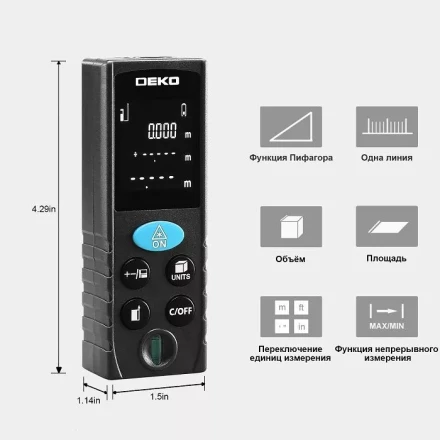 Дальномер лазерный LRD110-70m DEKO, 065-0206 купить в Муравленко