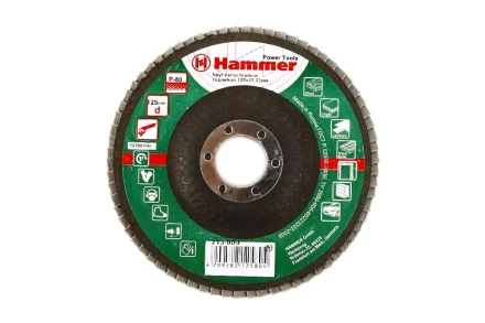 Круг Лепестковый Торцевой (КЛТ) HAMMER КЛТ 1 Ф125х22 Р80 213-009 купить в Муравленко