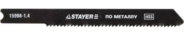 Полотна STAYER "PROFI", U118A, для эл/лобзика, HSS, по металлу (1,5-2мм), US-хвост., шаг 1,4мм, 50мм, 2шт 15998-1.4_z01 купить в Муравленко