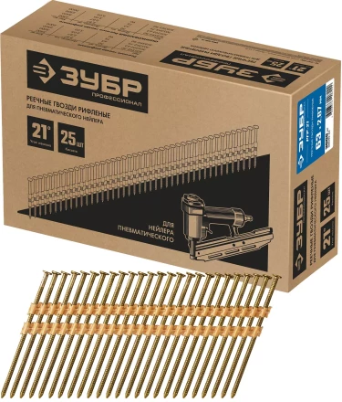 ЗУБР SN21 63 х 2.87 мм, реечные гвозди рифленые, 3000 шт (305392-63) купить в Муравленко