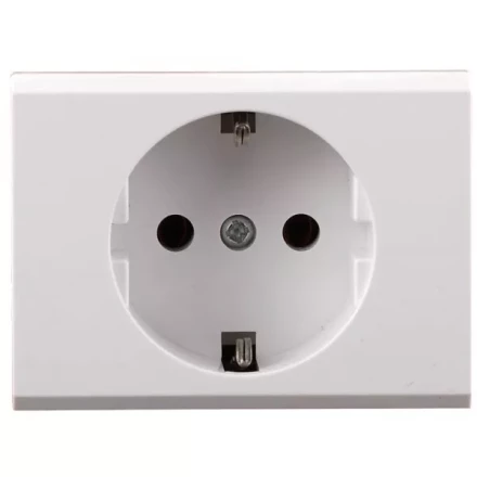 Розетка СВЕТОЗАР &quot;ЭФФЕКТ&quot; с заземлением, одинарная, без вставки и рамки, цвет белый, 16А/~250В SV-54400-W купить в Муравленко