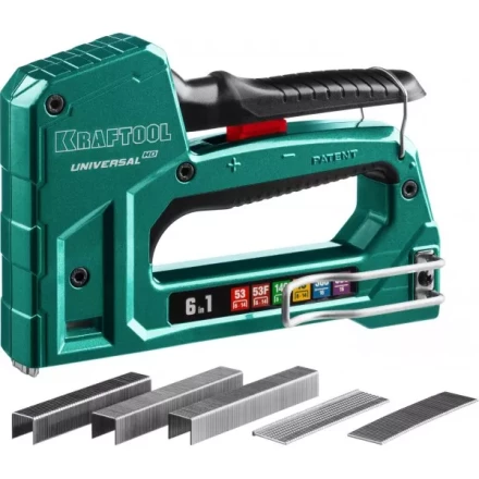 Степлер для скоб &quot;Universal HD&quot; 6-в-1: 53 (6-14 мм)/53F (8-14 мм)/140 (8-14 мм)/13 (6-14 мм)/300 (16 мм)/500 (16 мм), литой, алюм. корп., KRAFTOOL 3188 купить в Муравленко