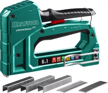 Степлер для скоб &quot;Universal HD&quot; 6-в-1: 53 (6-14 мм)/53F (8-14 мм)/140 (8-14 мм)/13 (6-14 мм)/300 (16 мм)/500 (16 мм), литой, алюм. корп., KRAFTOOL 3188 купить в Муравленко