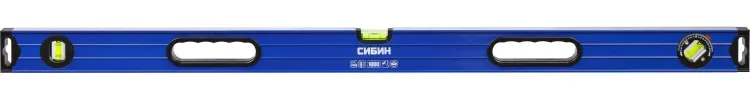 Уровень СИБИН коробчатый усиленный, утолщенный профиль, 2 фрезерованные поверхности, 3 противоударных ампулы (1 поворотная на 360 град), с ручками, 1 34609-100 купить в Муравленко