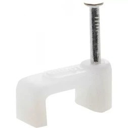 Скоба-держатель для плоского кабеля, с оцинкованным гвоздем, 6 мм, 100 шт, STAYER Master 4511-06 4511-06