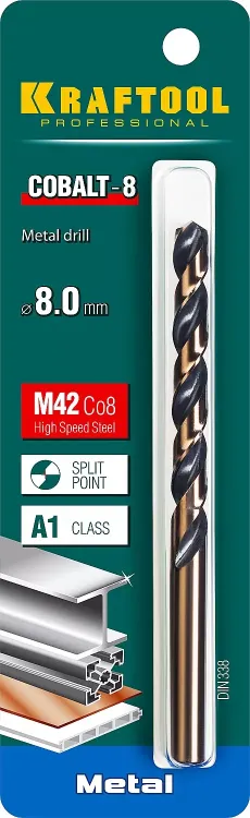 Сверла по металлу HSS-Co 29656-8 купить в Муравленко