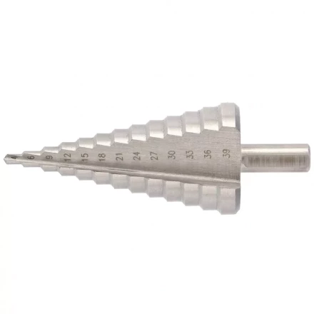 Сверло ступенчатое 4-6-9-12-15-18-21-24-27-30-33-36-39 мм Р6М5 трехгранный хвостовик Барс 72363 купить в Муравленко