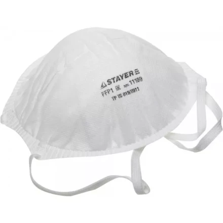 Полумаска фильтрующая STAYER &quot;PROFI&quot; коническая многослойная, класс защиты FFP1 11109 купить в Муравленко