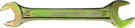 Ключ рожковый 20 х 22 мм желтый цинк СИБРТЕХ 14312 купить в Муравленко