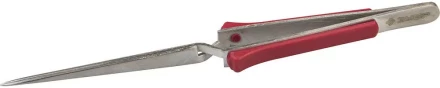 Пинцет ЗУБР д/монтажно-паечных работ, нерж сталь, фиберглассов термозащит накладки, самозажим, прямой, 160мм 22213-6-160 купить в Муравленко
