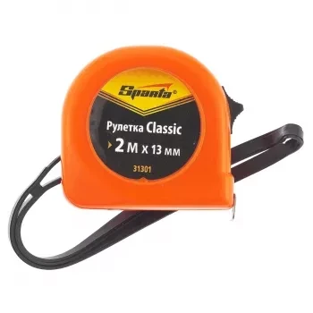 Рулетка Classic, 2 м х 13 мм, пластиковый корпус  SPARTA 31301 купить в Муравленко