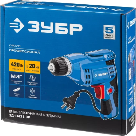 Дрель реверсивная ЗД-П421 ЭР серия ПРОФЕССИОНАЛ купить в Муравленко