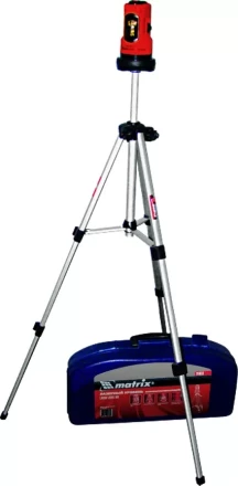 Уровень лазерный 150 мм штатив 1100 мм самовырав. набор в пласт. кейсе  MATRIX 35033 купить в Муравленко