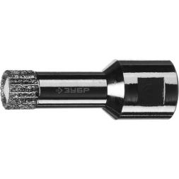 Алмазная коронка ЗУБР "ПРОФЕССИОНАЛ" универсальная для УШМ, сухое сверление, алмазы на вакуумной пайке, посадка М14, d=14мм 29865-14