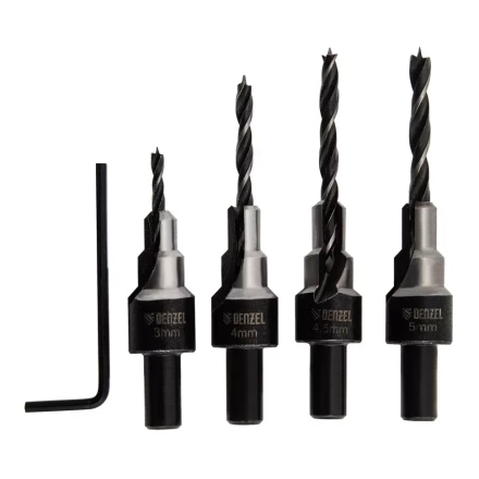 Набор сверл под конфирмат Denzel 704240, 3-5 мм, набор 4 шт купить в Муравленко