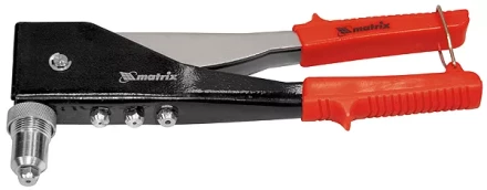 Заклепочник, 250 мм, переставной 0-90 градусов, заклепки 2,4-3,2-4,0-4,8 мм MATRIX 40527 купить в Муравленко