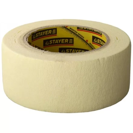 Лента STAYER малярная высокоэластичная, для сложных поверхностей, 50мм х 25м 12123-50-25 купить в Муравленко