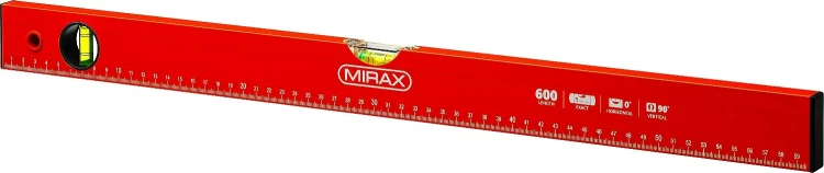 Уровень коробчатый MIRAX, 2 ампулы, крашеный, 600мм 34602-060_z02 купить в Муравленко
