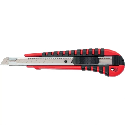 Нож 9мм выдвижное лезвие металлическая направляющая эргономичная двухкомпонентная рукоятка вес 90 грамм MATRIX 78937 купить в Муравленко