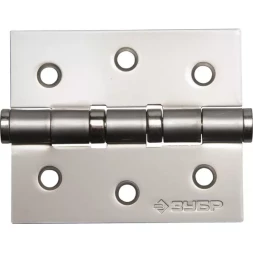 Петля универсальная ЗУБР &quot;ЭКСПЕРТ&quot;, 2 подшипника, цвет мат. никель (PN), с крепежом, 75х63х2,5мм, 2 шт 37601-075-4