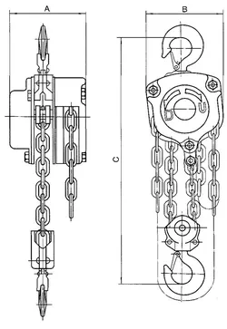 Таль ручная цепная тип HSZ-C г-п 1 тонн H=6 метра купить в Муравленко