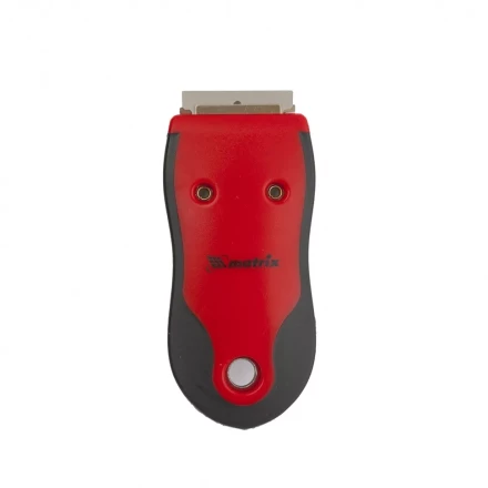 Скребок, выдвижное лезвие, обрезиненный корпус из нержавеющей стали 3 запас.  лезвия MATRIX 79544 купить в Муравленко