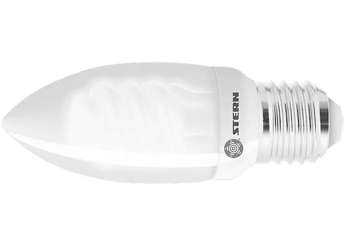 Лампа компактная люминесцентная свечка 9W 2700K E27 8000ч Stern 90962 купить в Муравленко