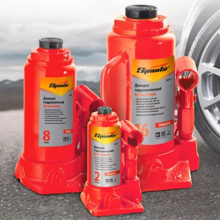 Домкрат гидравлический бутылочный 12 т h подъема 205-400 мм  SPARTA Compact 50336 купить в Муравленко