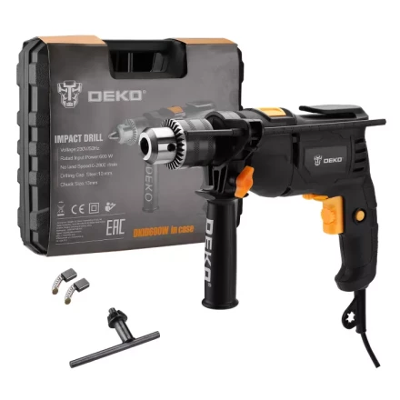 Дрель ударная DEKO DKID600W, 063-4126, в кейсе купить в Муравленко
